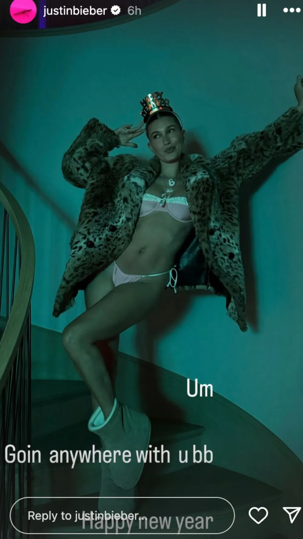 Justin Bieber dedica publicaci&oacute;n de a&ntilde;o nuevo a su esposa Hailey Bieber