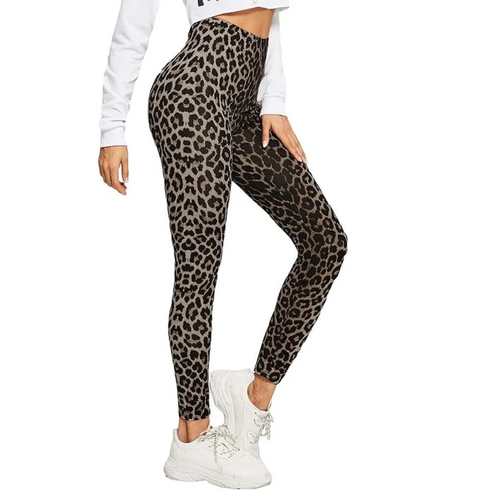 MakeMeChic Leopard Print Tummy Control Leggings Amazon