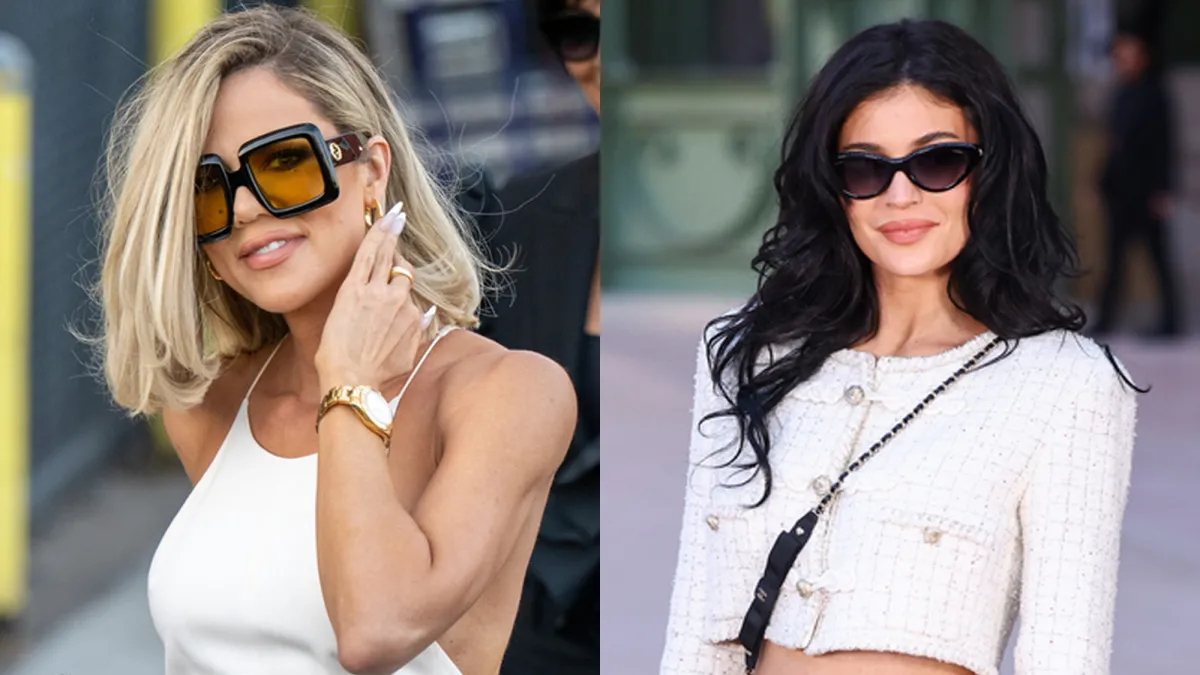 side by side of Khloe Kardashian and Kylie Jenner