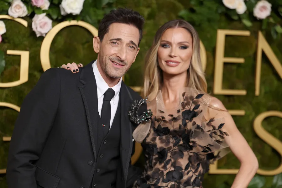 the Hottest Celeb Couples on the 2025 Golden Globes Adrian Brody and Georgina Chapman