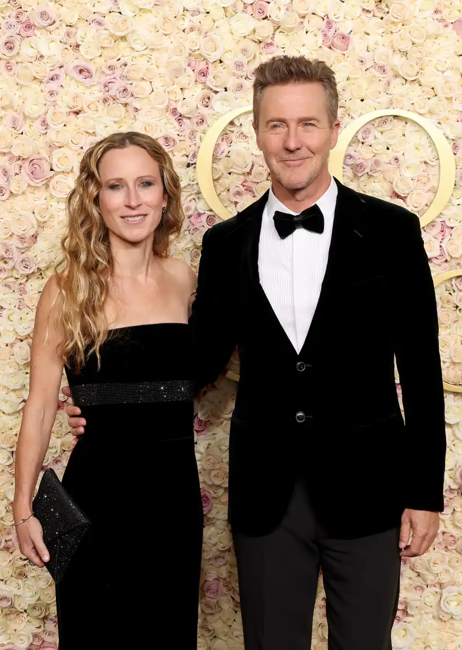 the Hottest Celeb Couples on the 2025 Golden Globes Edward Norton and Shauna Robertson