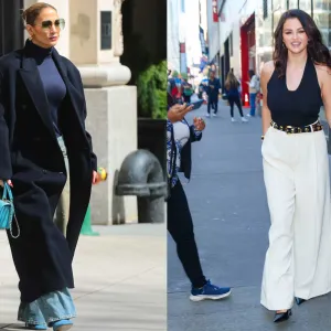 Wide Leg Jeans Pointed Toe Heels