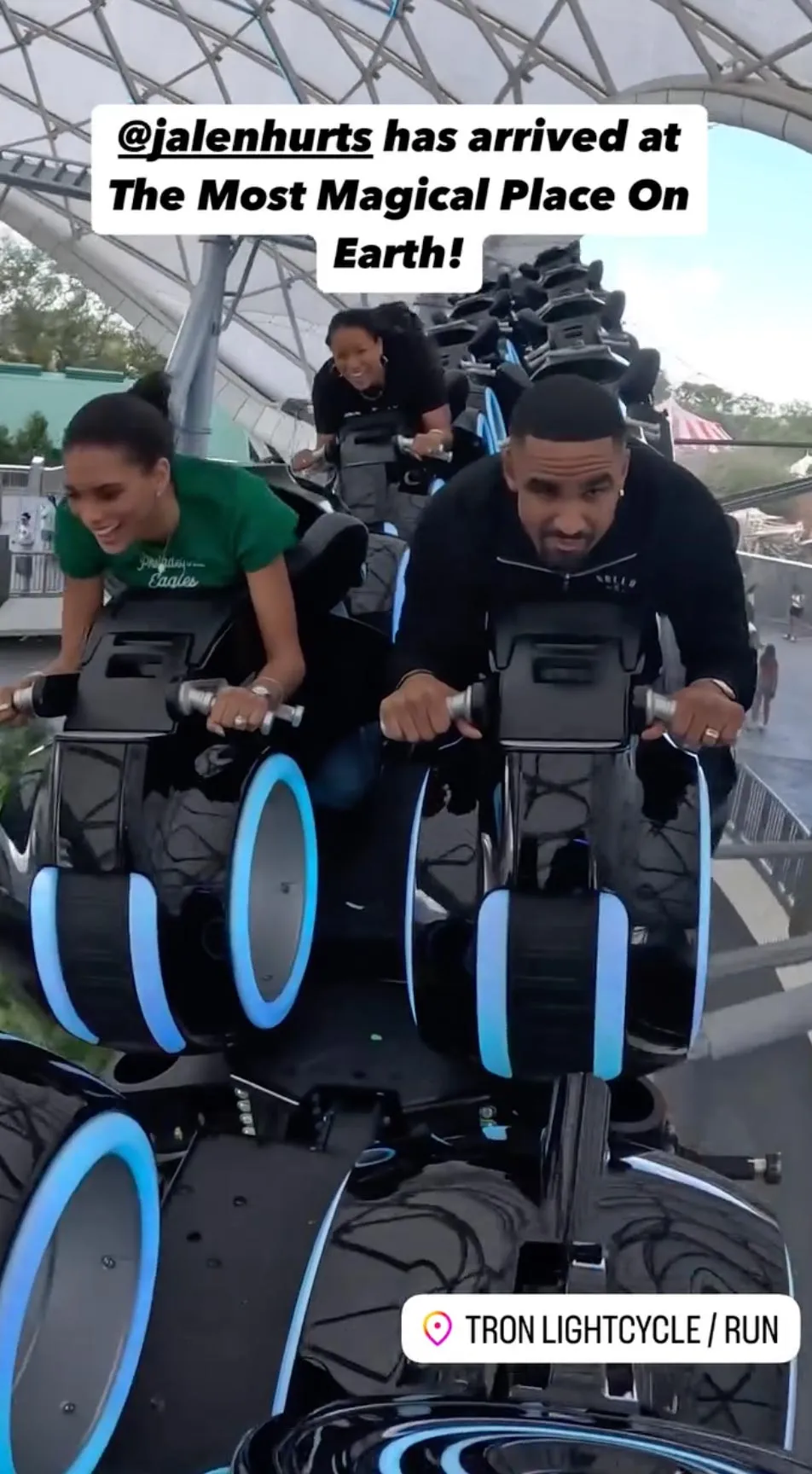 Philadelphia Eagles QB Jalen Hurts and Fiancee Bry Burrows Visit Disney World After Super Bowl Win