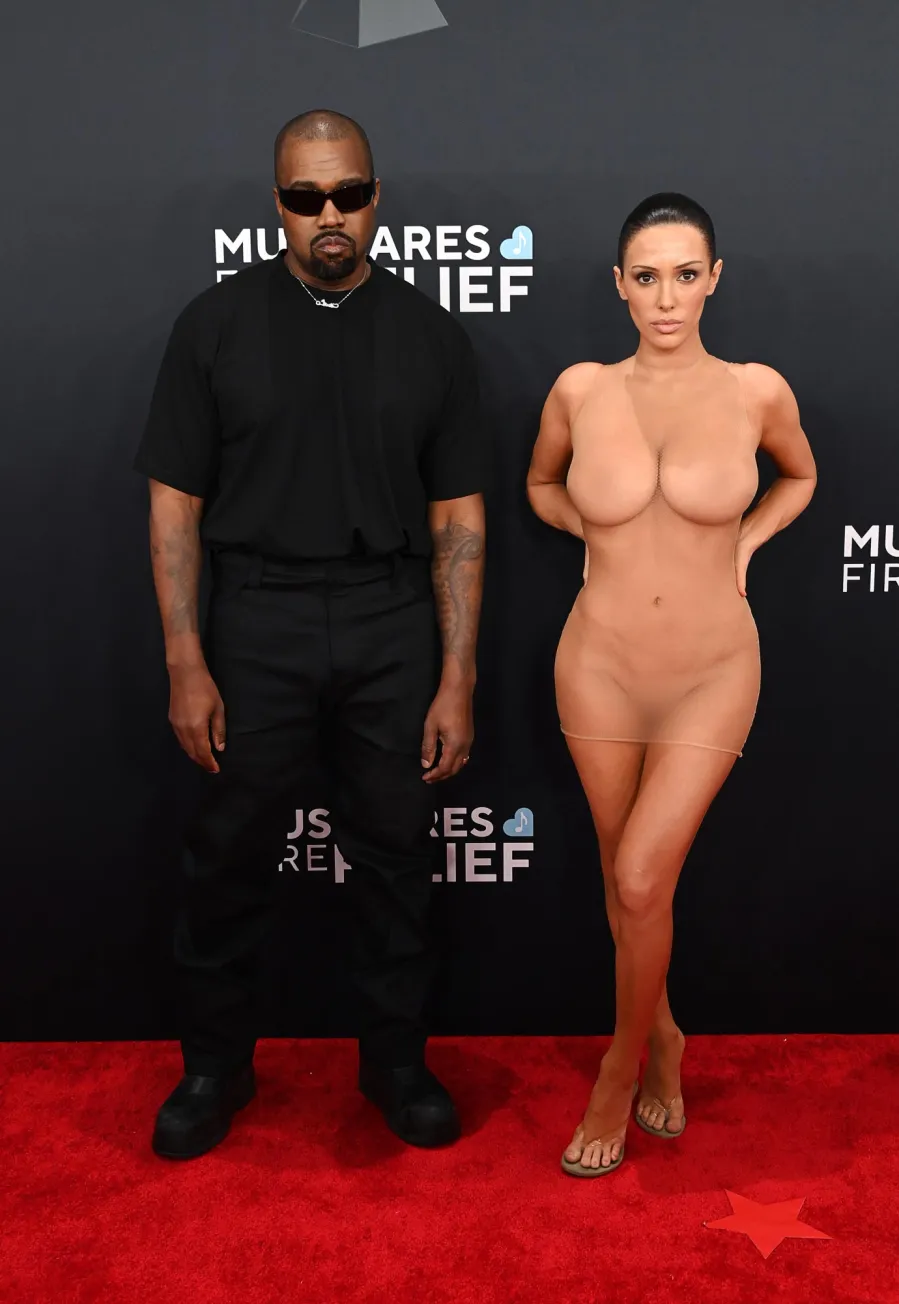 2025 Grammys Red Carpet Arrivals 650 Kanye West and Bianca Censori