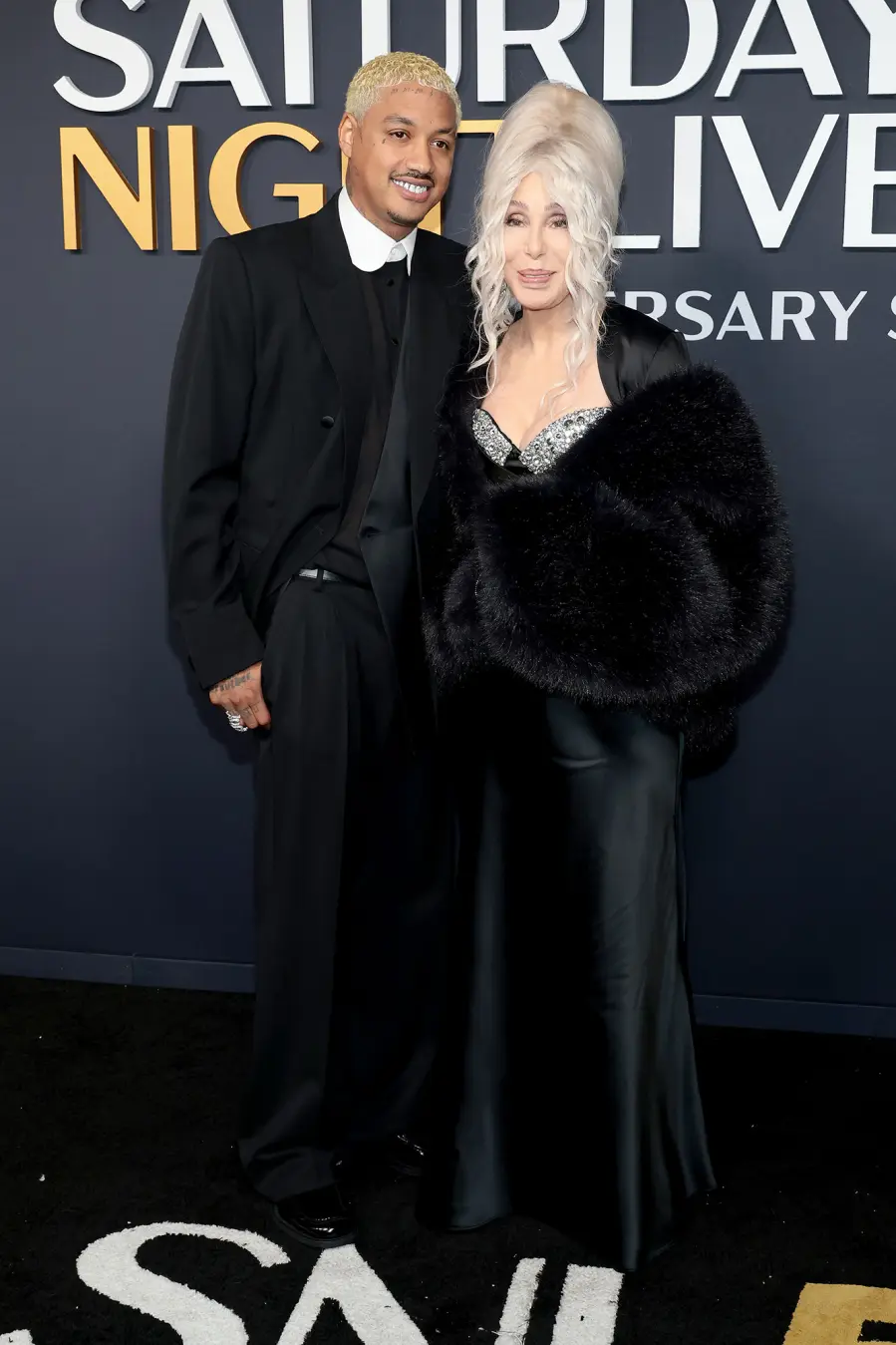 Alexander Edwards and Cher SNL50 The Anniversary Special Saturday Night Live Red Carpet Arrival SNL 50