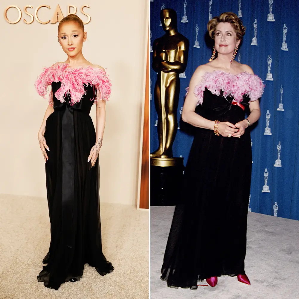 Ariana Grande Wears Same Dress Catherine Deneuve Wore at Oscars Nominees Dinner