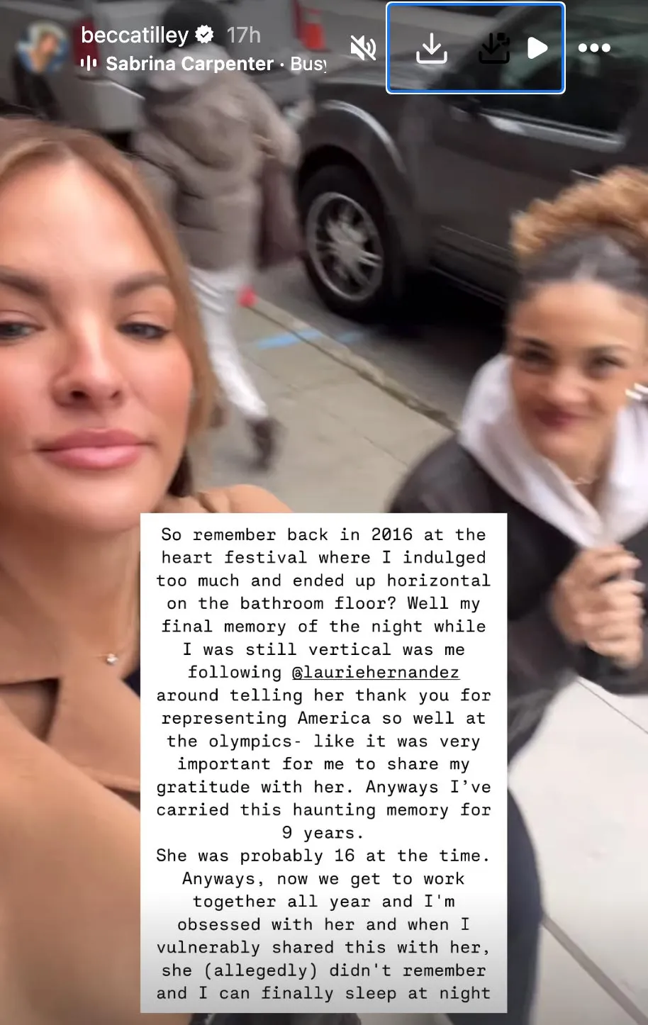 Becca Tilley Redeems Herself From Awkward Laurie Hernandez Moment in 2016