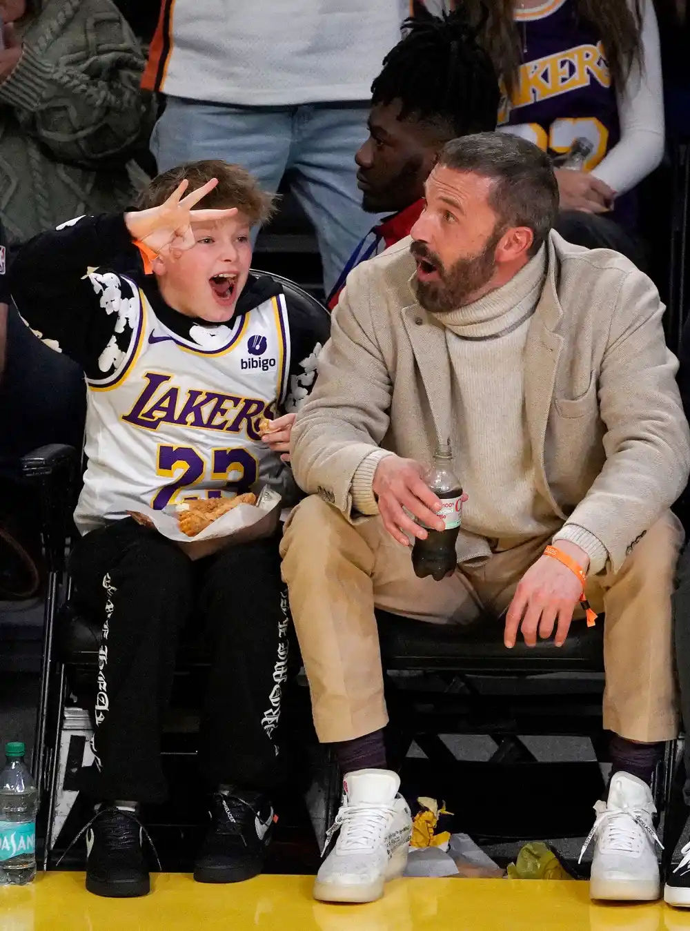 Ben Affleck and Son Samuel Sit Courtside in Adorable Father-Son Date at NBA Game 2