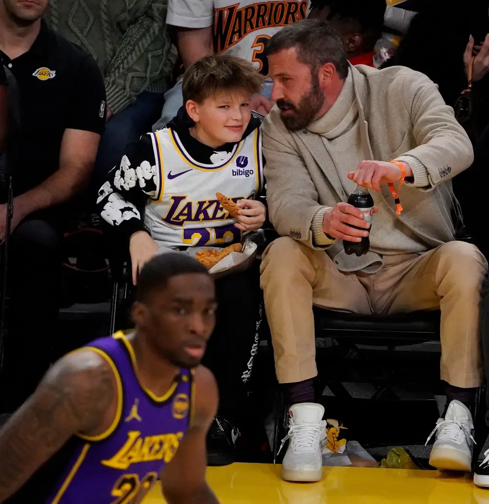 Ben Affleck and Son Samuel Sit Courtside in Adorable Father-Son Date at NBA Game 3