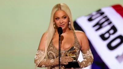 Beyoncé accepts the Best Country Album award for COWBOY CARTER