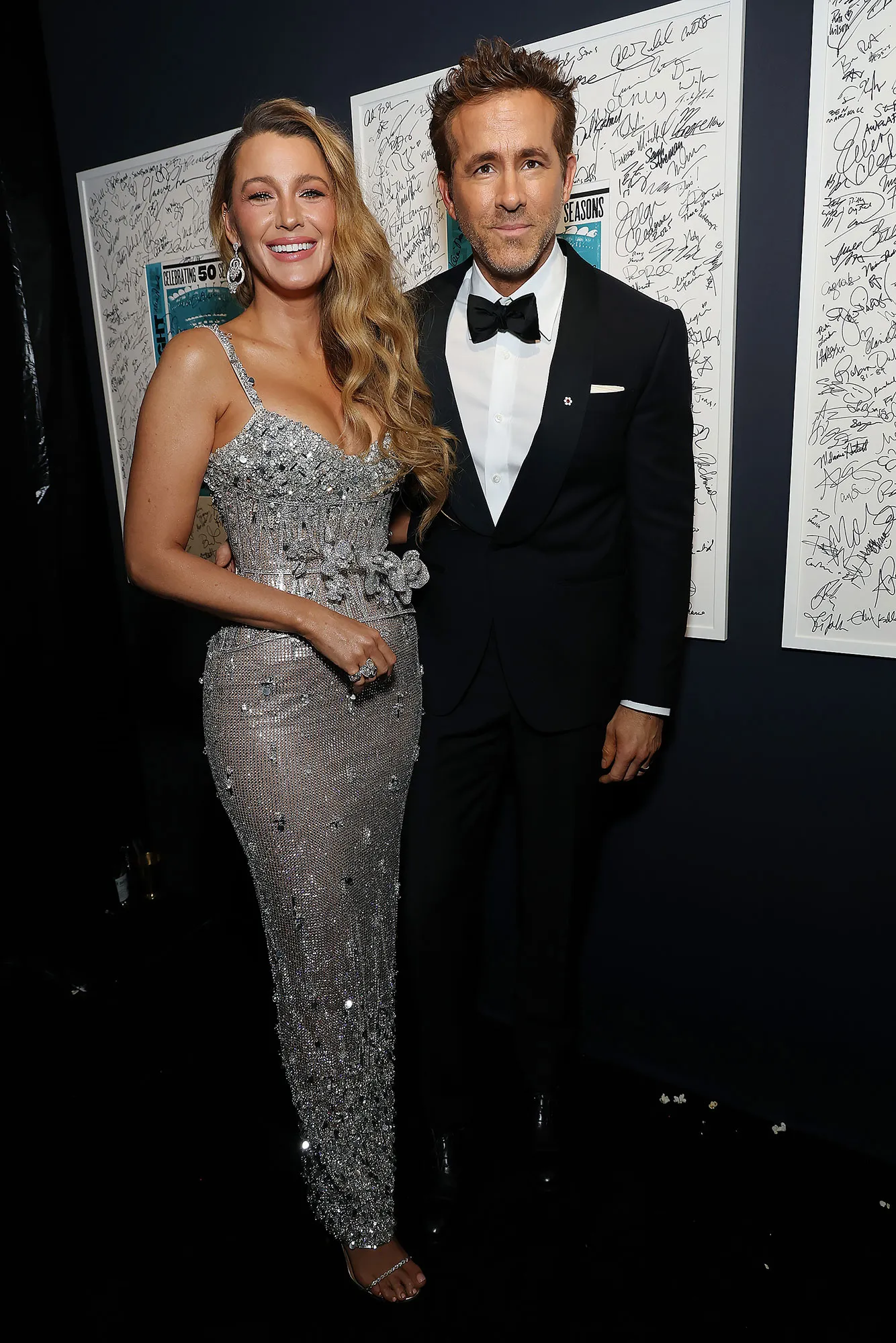 Blake Lively and Ryan Reynolds SNL50 The Anniversary Special Saturday Night Live Red Carpet Arrival SNL 50