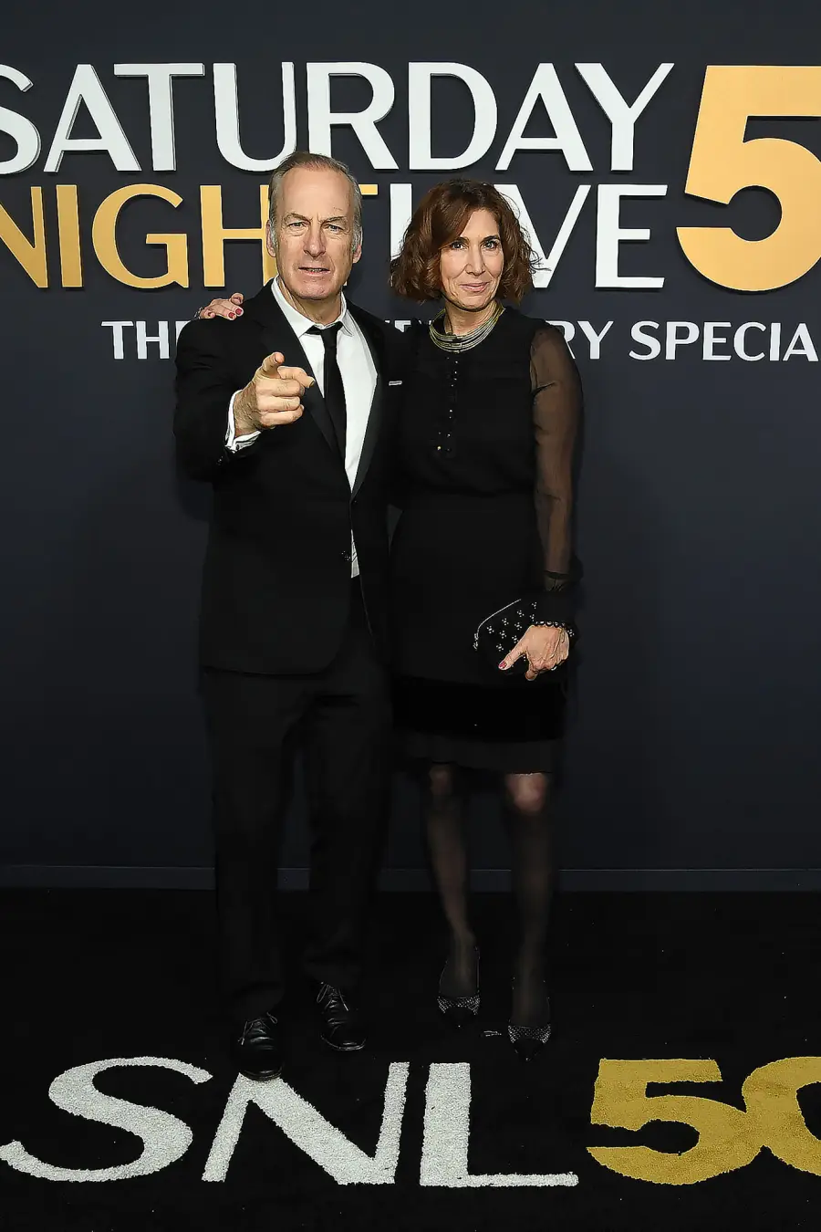 Bob Odenkirk and Naomi Odenkirk SNL50 The Anniversary Special Saturday Night Live Red Carpet Arrival SNL 50