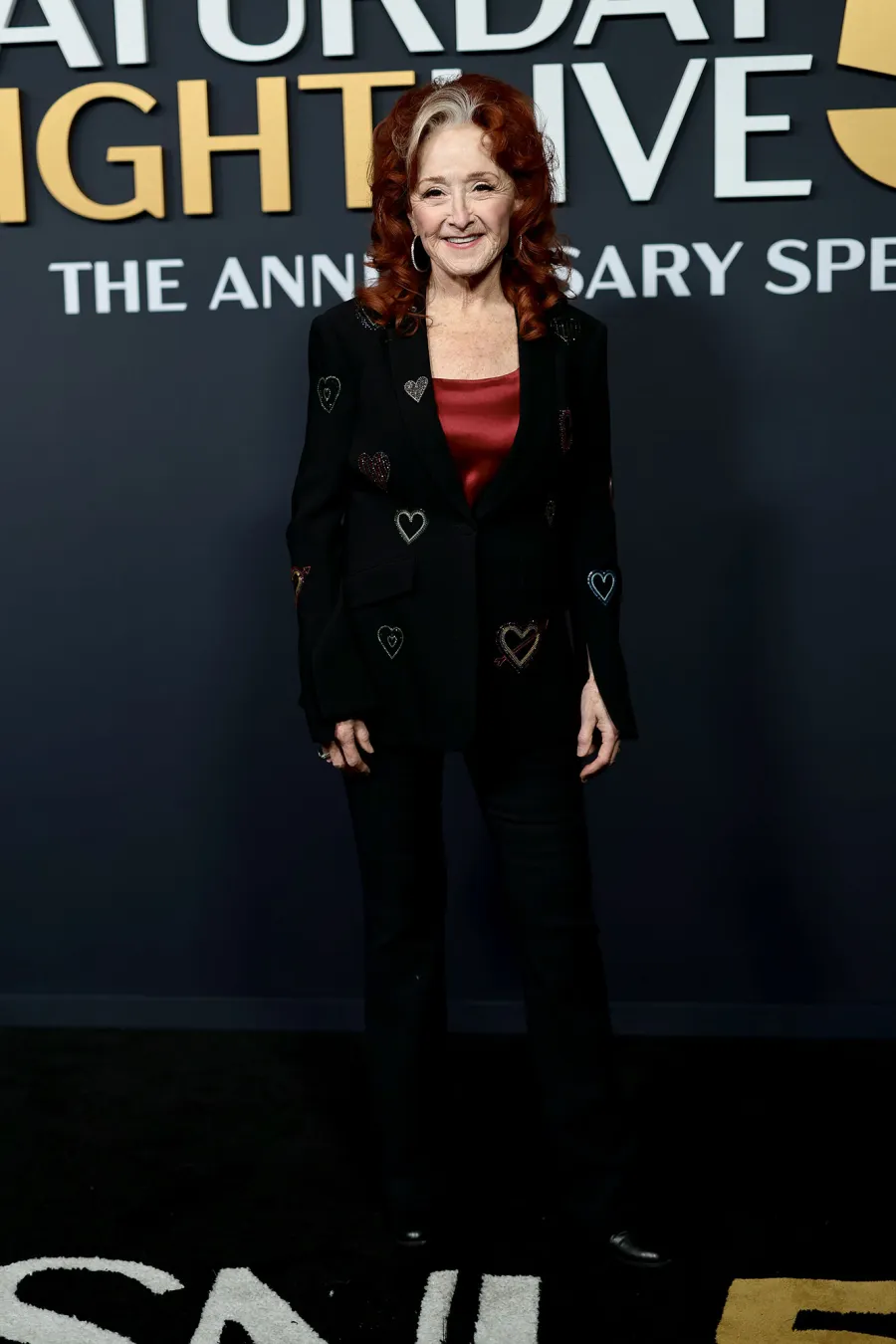 Bonnie Raitt SNL50 The Anniversary Special Saturday Night Live Red Carpet Arrival SNL 50