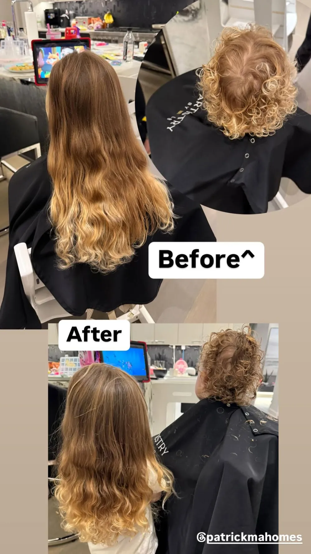 Brittany Mahomes Documents Sterling and Bronzes 1st Haircuts