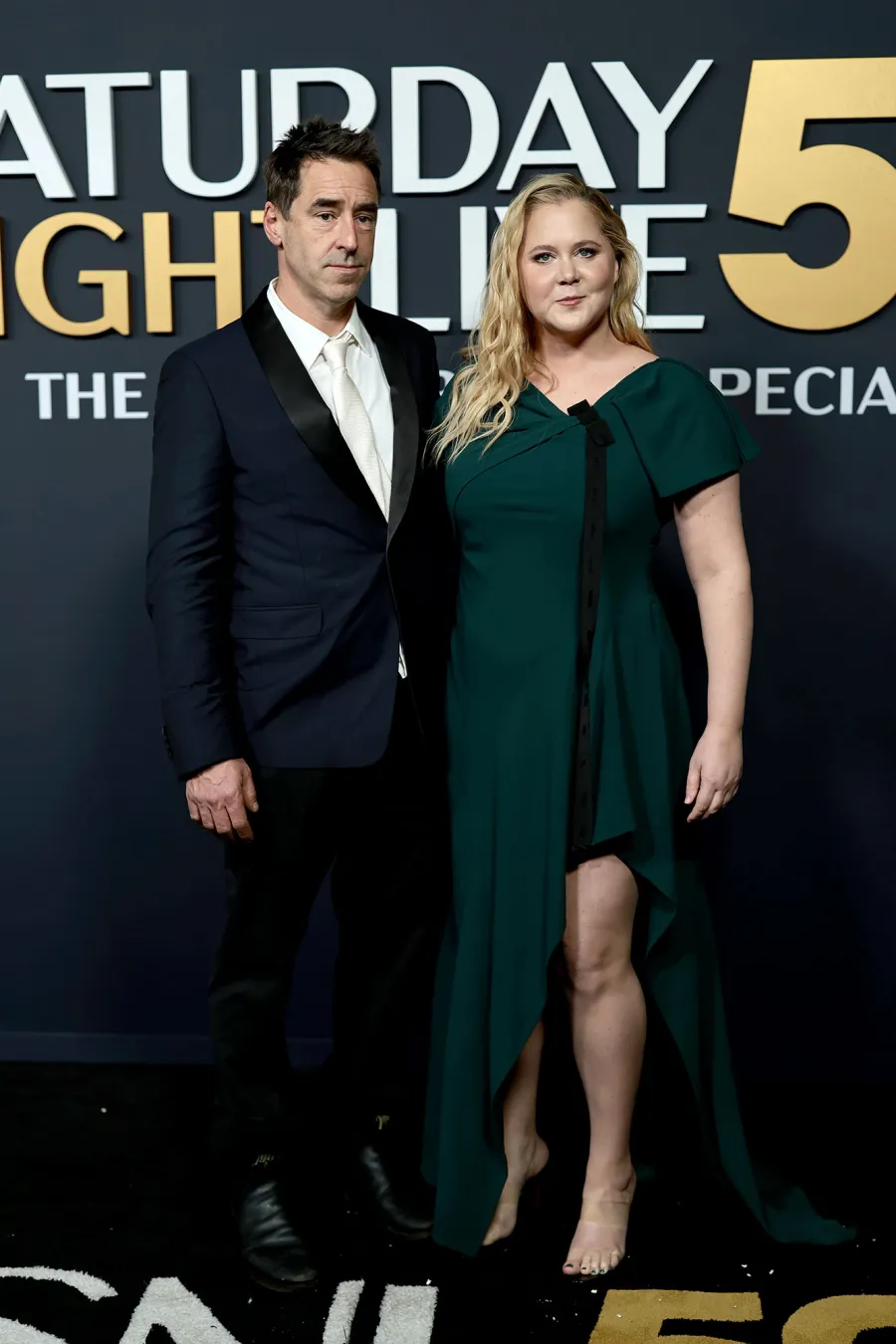 Chris Fischer and Amy Schumer SNL50 The Anniversary Special Saturday Night Live Red Carpet Arrival SNL 50