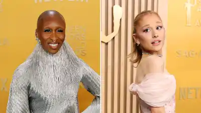 Cynthia Erivo Ariana Grande and More Wicked Cast Members Sparkle at the 2025 SAG Awards 129