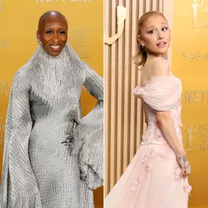 Cynthia Erivo Ariana Grande and More Wicked Cast Members Sparkle at the 2025 SAG Awards 129