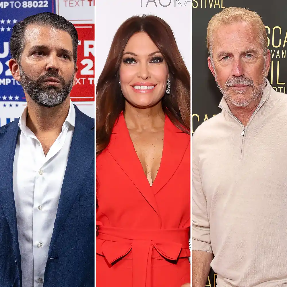Donald Trump Jr Ex Fiancee Kimberly Guilfoyle Poses With Kevin Costner at 2025 Super Bowl
