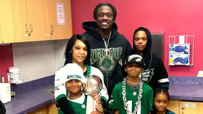 Eagles AJ Brown Visits 10 Year Old Who Protected Sister From Philadelphia Plane Crash Debris