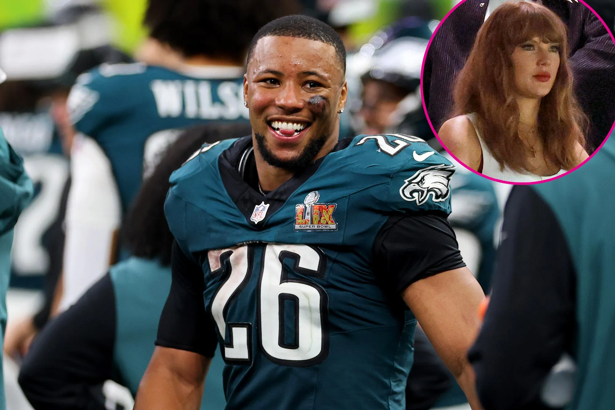 Eagles Saquon Barkley Defends Taylor Swift From Booing Fans at Super Bowl I Don t Get It 221