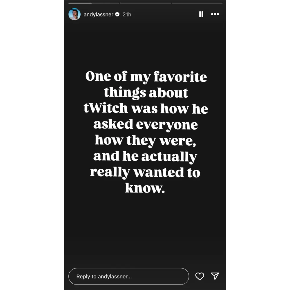 Ellen Show Andy Lassner Remembers Favorite Thing About tWitch After Allison Holker Memoir Drops