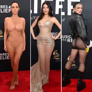 Every Naked Dress That Heated Up the 2025 Grammys Red Carpet