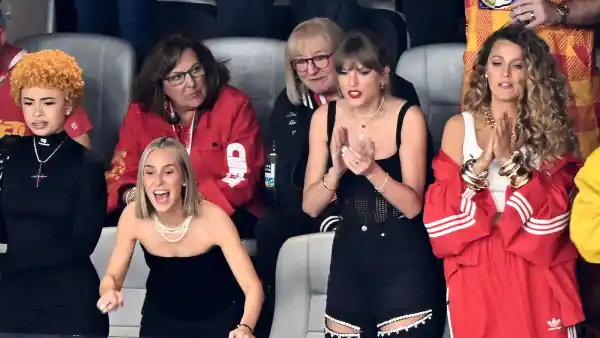 Feature Look Back at Who Taylor Swift Brought to the 2024 Super Bowl Ice Spice Ashley Avignone Blake Lively
