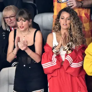 Feature Look Back at Who Taylor Swift Brought to the 2024 Super Bowl Ice Spice Ashley Avignone Blake Lively