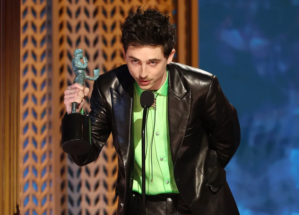 Feature Timothee Chalamet Admits He Wants to be the Greatest in Bold SAG Awards 2025 Acceptance