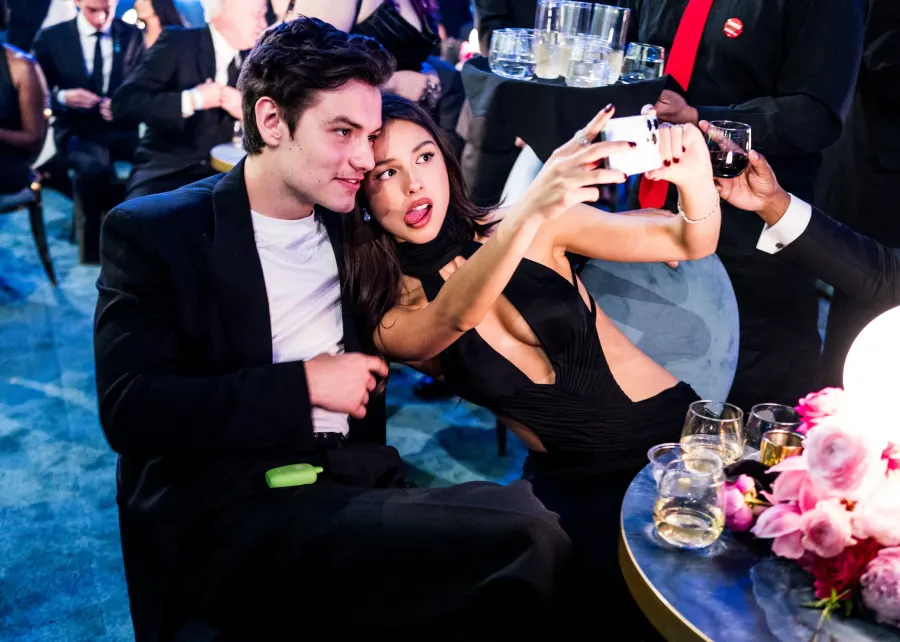 Louis Partridge and Olivia Rodrigo