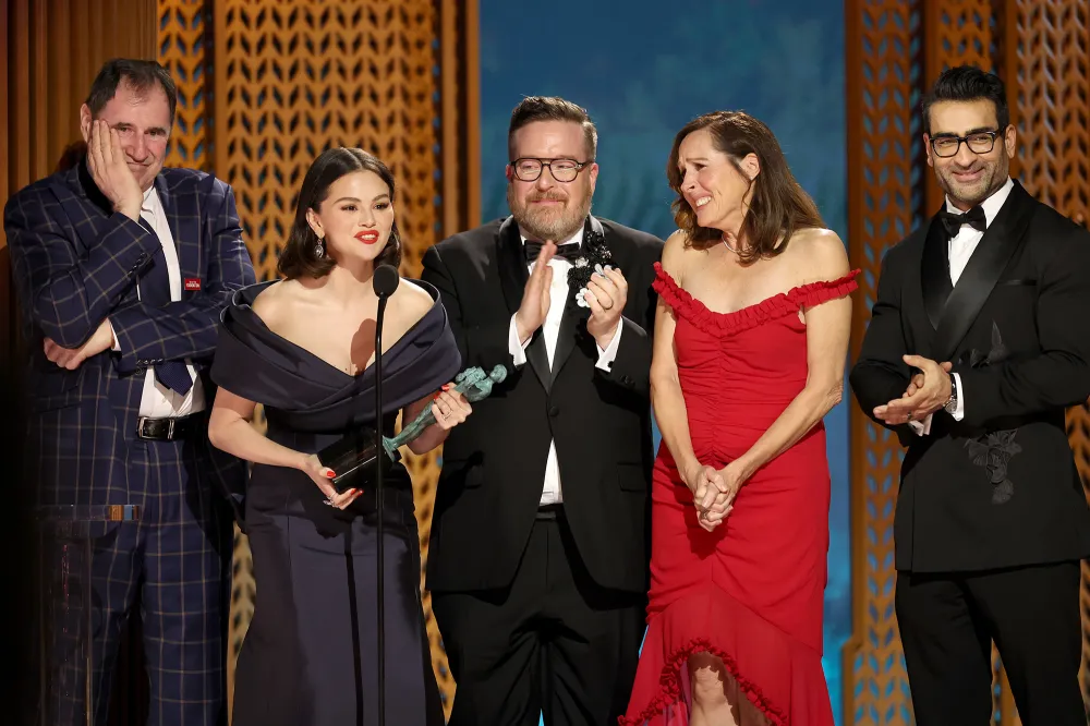 Selena Gomez accepts best comedy ensemble at the 2025 SAG Awards