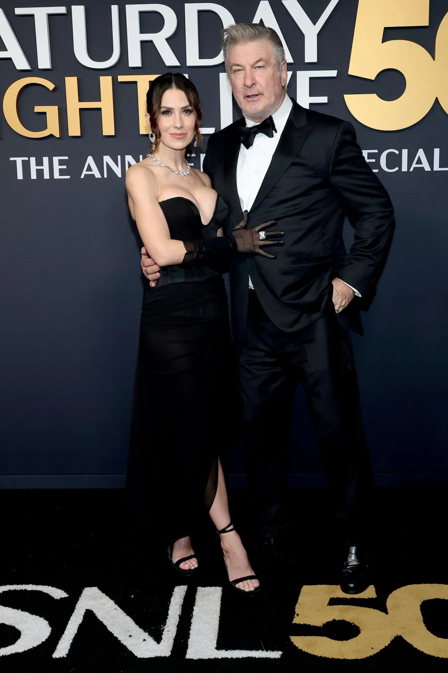 Hilaria Baldwin and Alec Baldwin SNL50 The Anniversary Special Saturday Night Live Red Carpet Arrival SNL 50