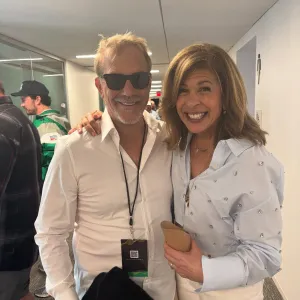 Hoda Kotb Poses With Kevin Costner at 2025 Super Bowl