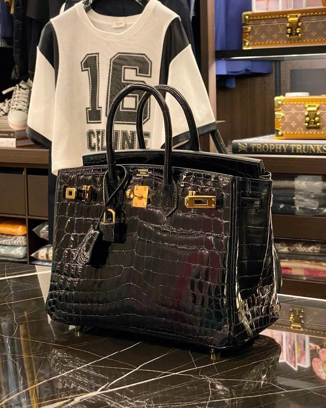 hermès crocodile niloticus birkin 25 kelly pochette 