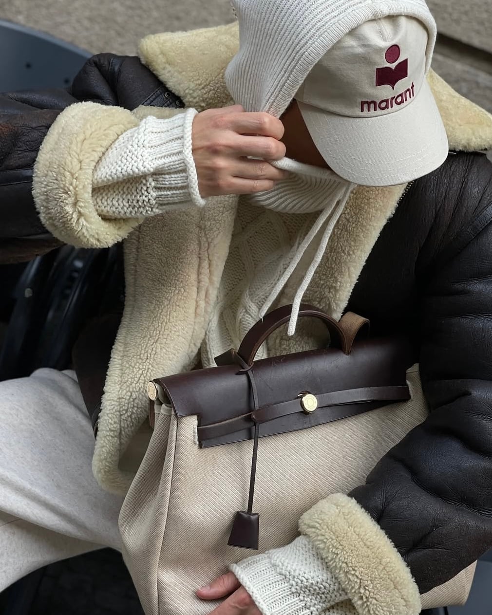 hermès toile canva herbag