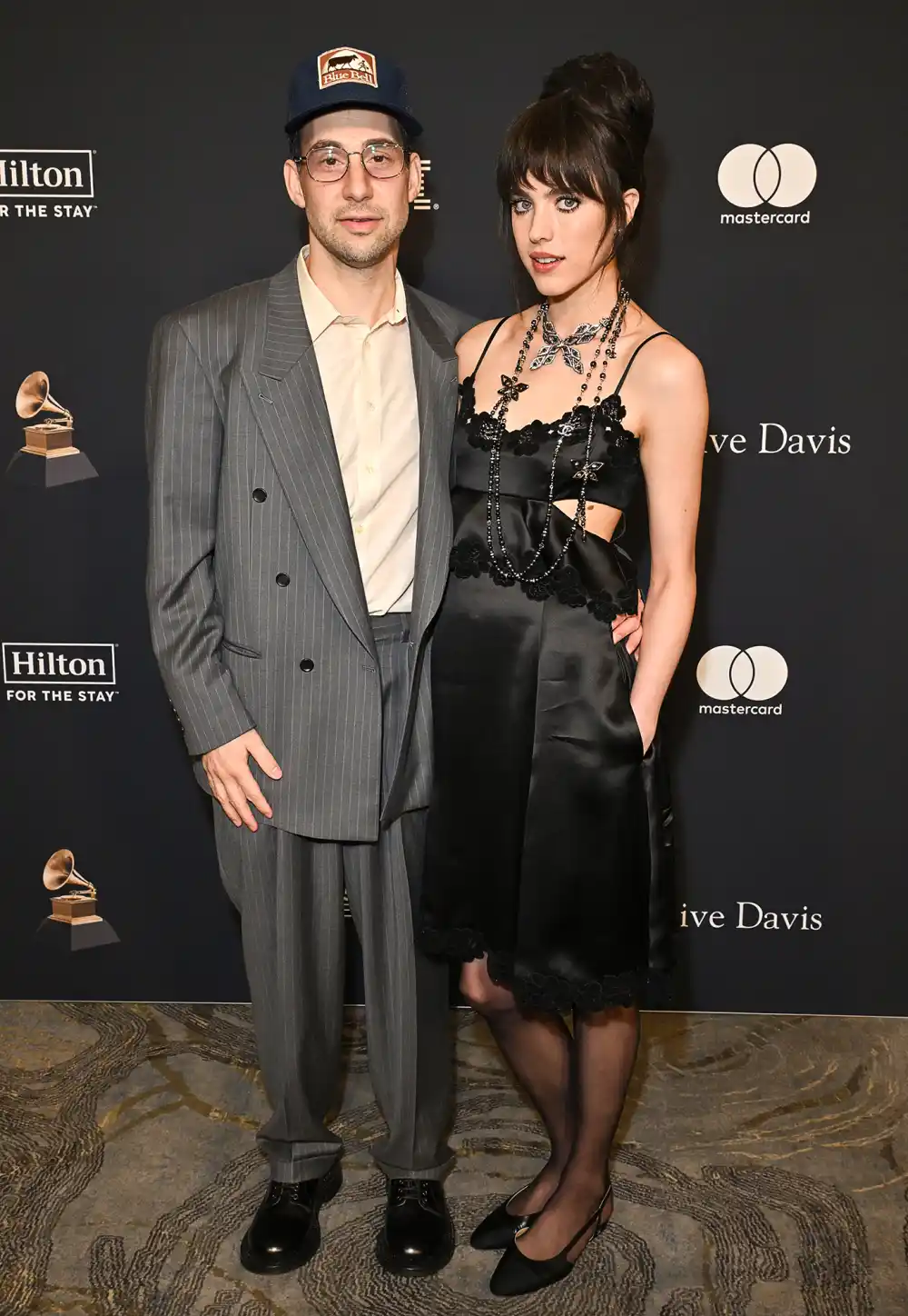 Jack Antonoff and Wife Margaret Qualley Slay Edgy Couple&rsquo;s Style at Pre-Grammys Gala
