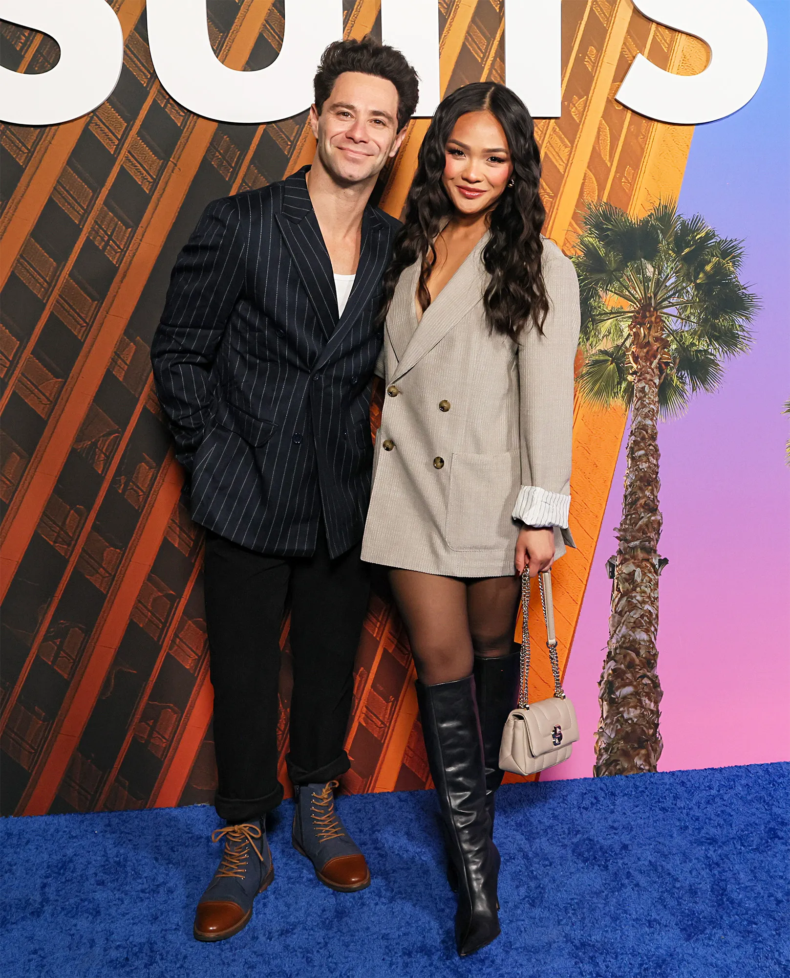 Jenn Tran and Sasha Farber Dress Up for Suits LA Premiere Date Night