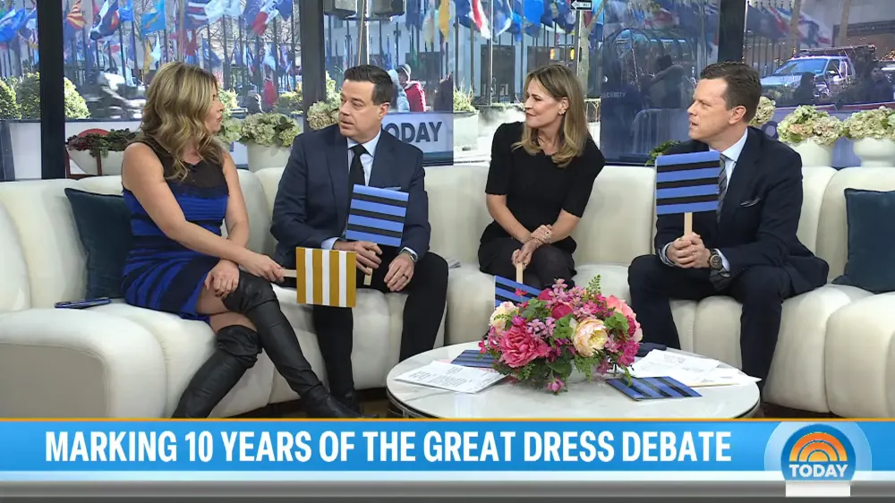 Jenna Bush Hager Sports The Blue and Black White and Gold Dress