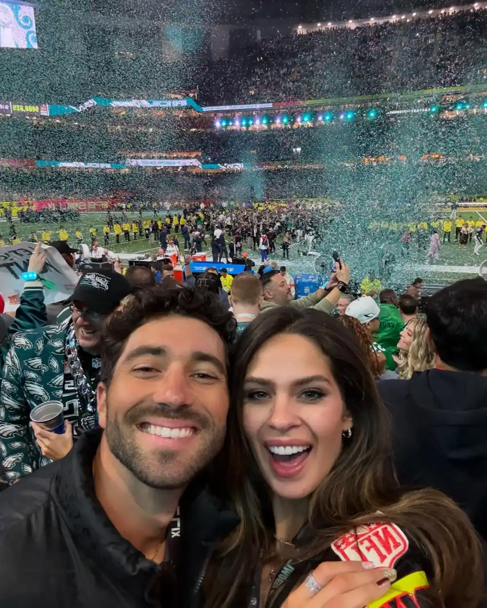 Joey Graziadei Kaitlyn Bristowe and More Bachelor Nation Stars at Super Bowl 2025