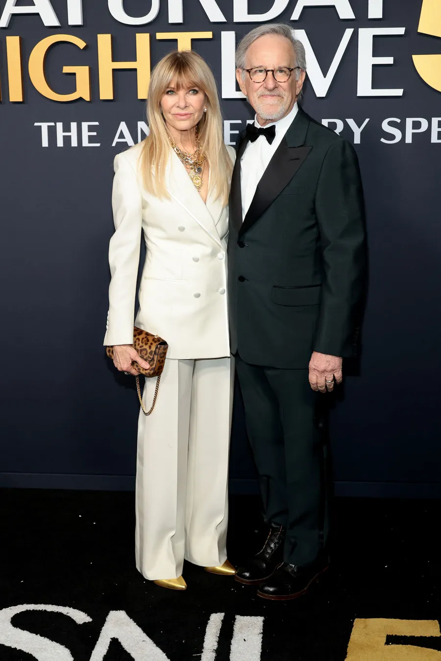 Kate Capshaw and Steven Spielberg SNL50 The Anniversary Special Saturday Night Live Red Carpet Arrival SNL 50