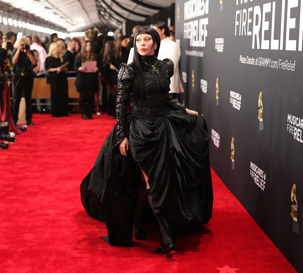 Lady Gaga Is Scary Chic in Goth Glam Vivienne Westwood at the 2025 Grammys