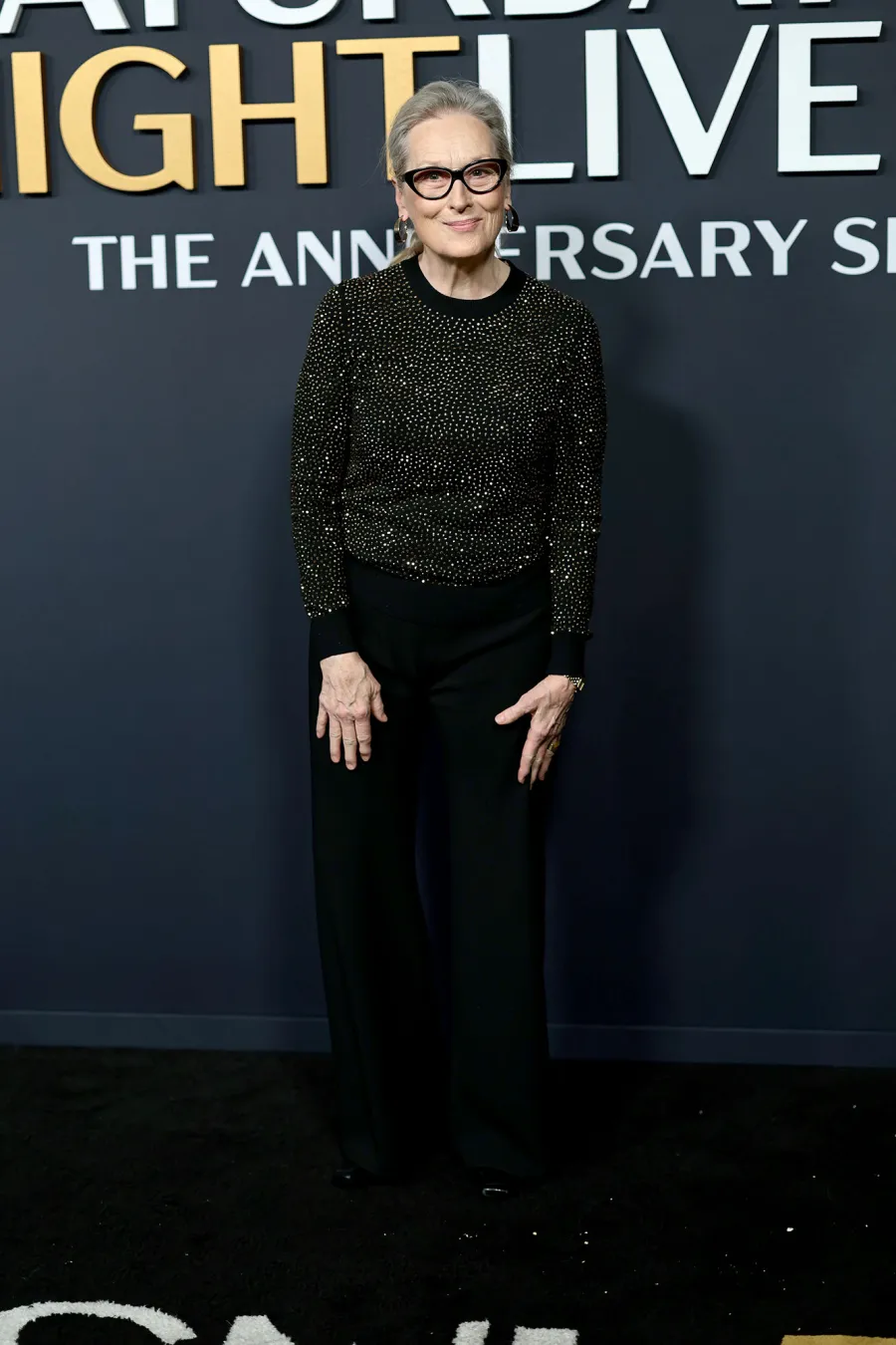 Meryl Streep SNL50 The Anniversary Special Saturday Night Live Red Carpet Arrival SNL 50