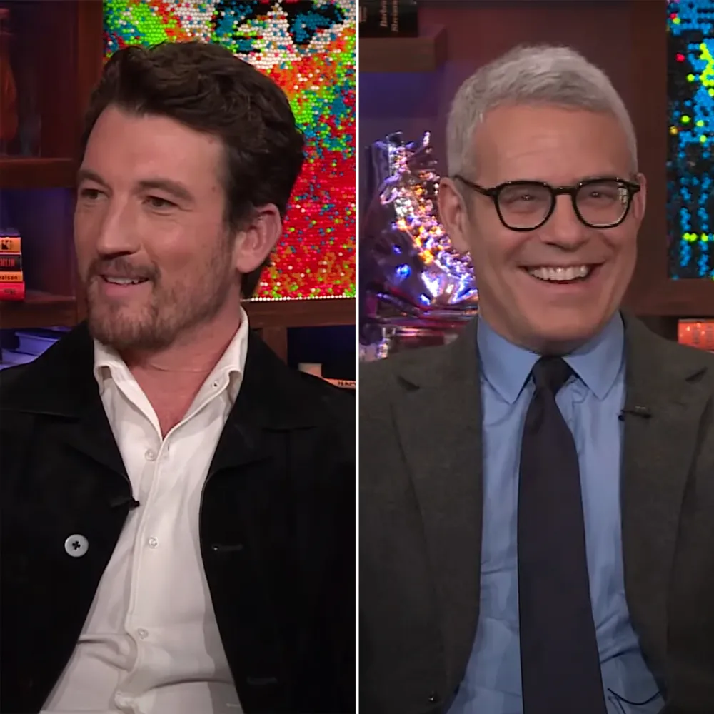 Miles Teller Jokes About Little Pervert Andy Cohen Looking at His Crotch