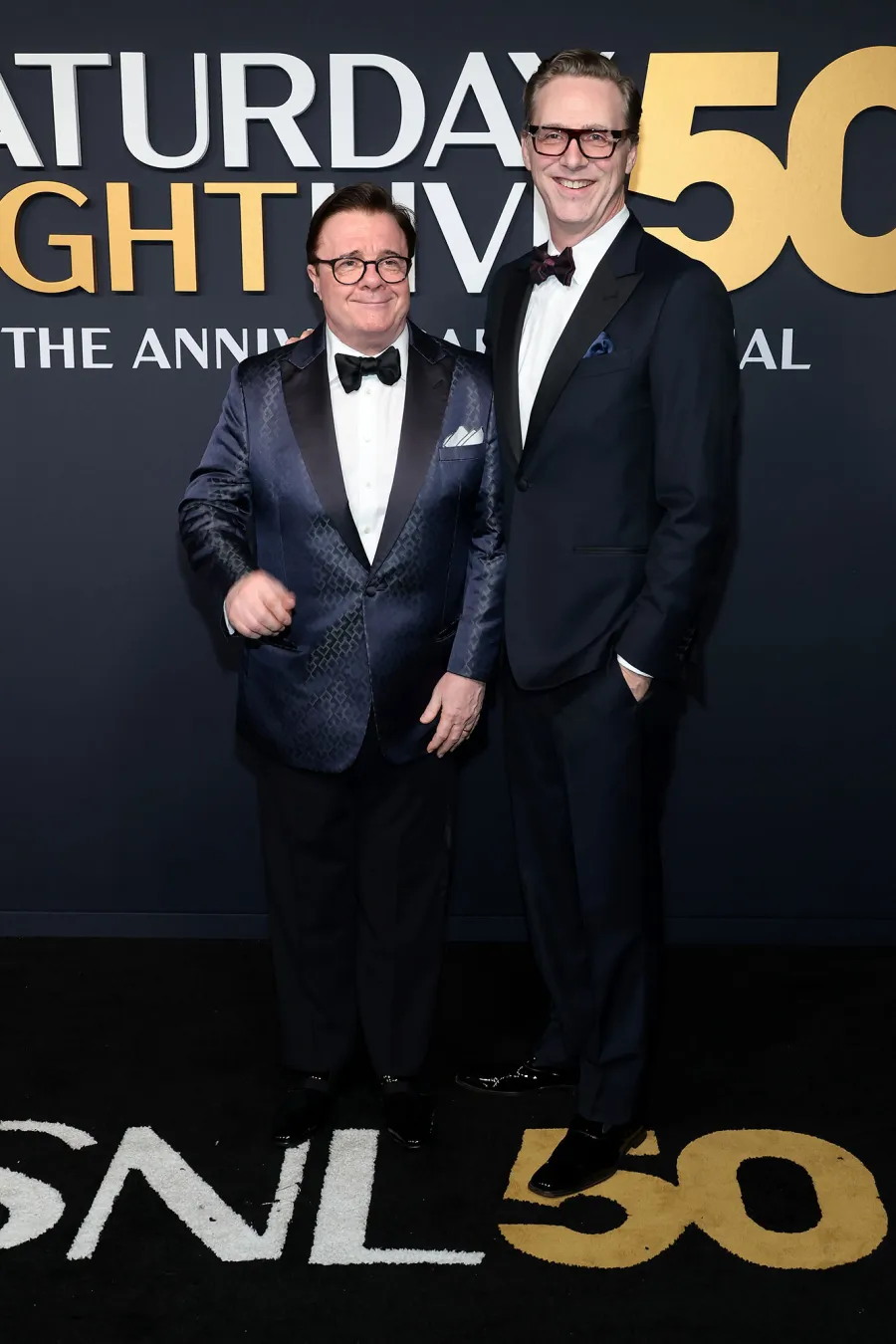 Nathan Lane and Devlin Elliott SNL50 The Anniversary Special Saturday Night Live Red Carpet Arrival SNL 50