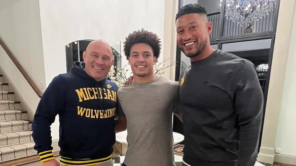 Notre Dame s Marcus Freeman and Son Vinny Had Recruiting Meeting with University of Michigan 760