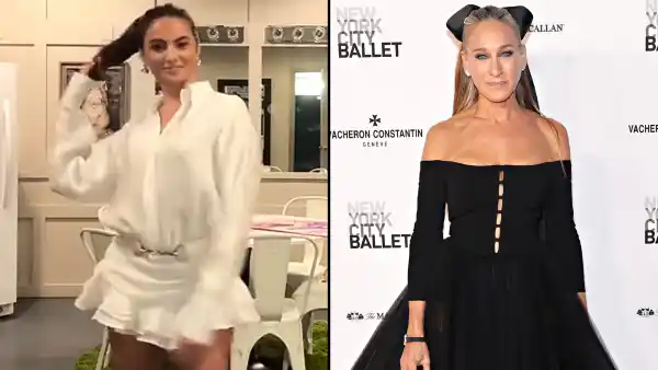 Paige DeSorbo Has Carrie Bradshaw Moment in Mismatch Heels