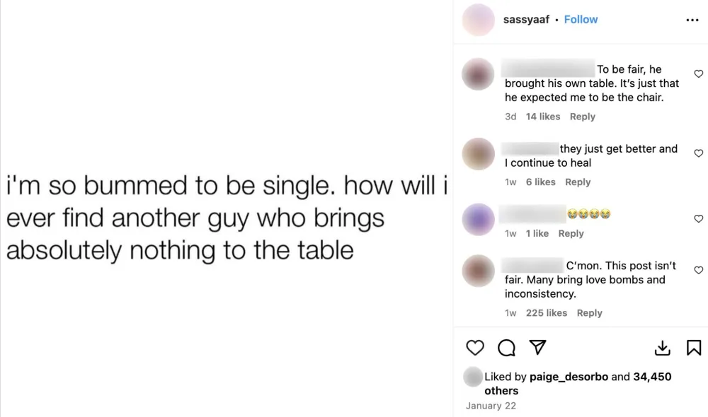 Paige DeSorbo Likes Post About Dating a Guy Who Brings Nothing to the Table After Craig Split
