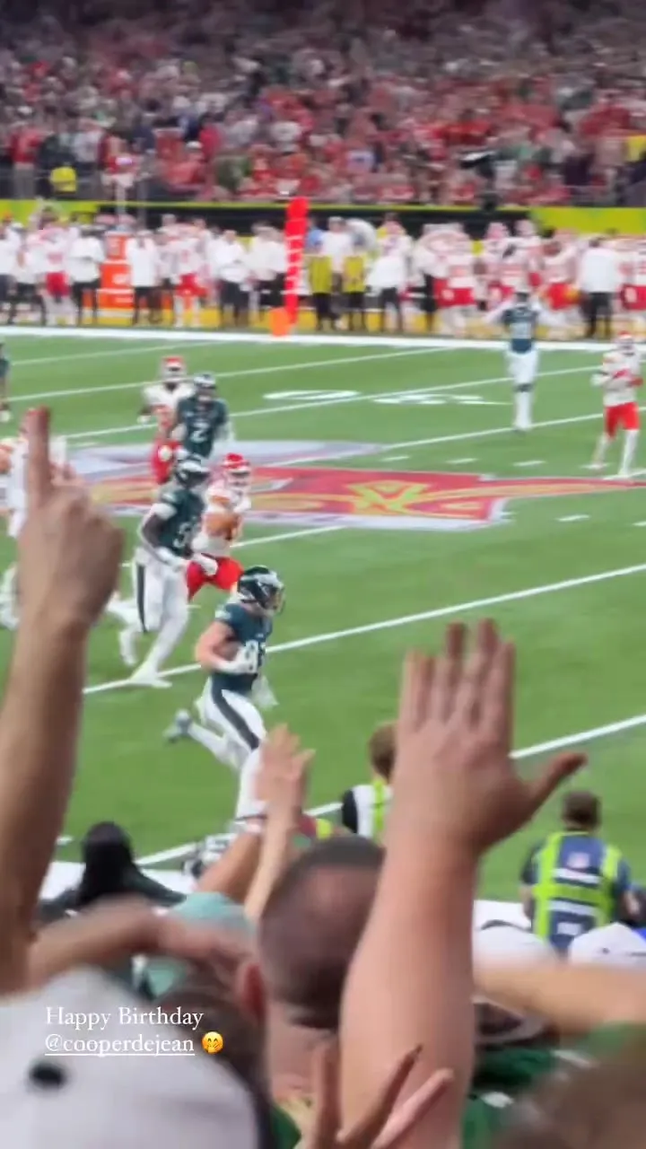Philadelphia Eagles Cooper DeJean s Girlfriend Posts Celebratory Video of His Super Bowl Pick Six 108