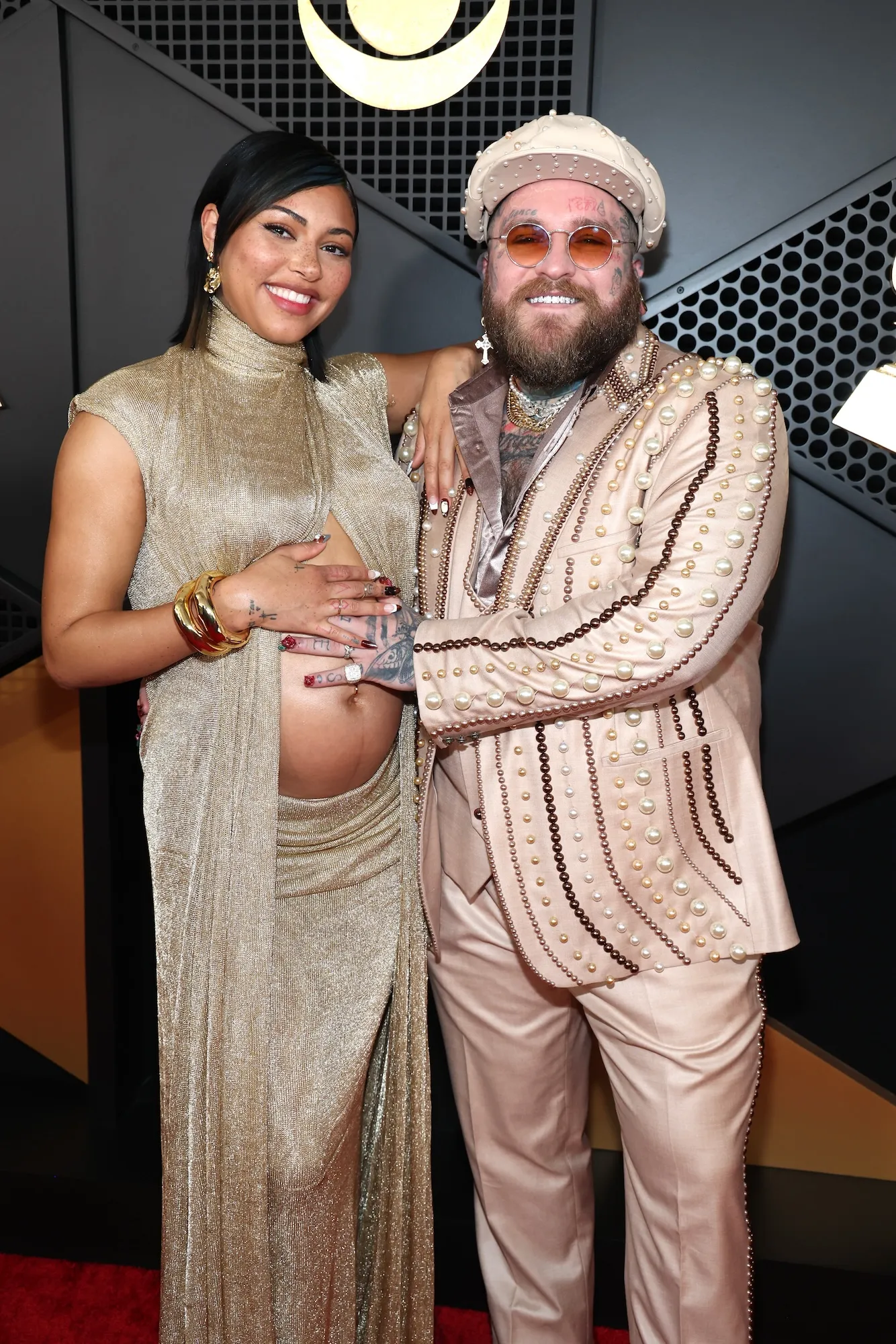 Pregnant Stars Show Baby Bumps at Grammys Raiche Wright Grammys 2025 Red Carpet
