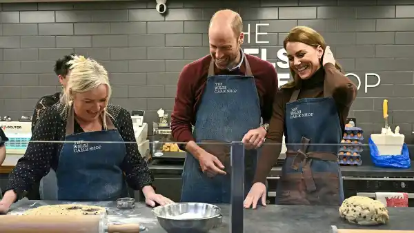 Prince William and Kate Middleton Wear Matching Aprons to Make Welsh Cakes